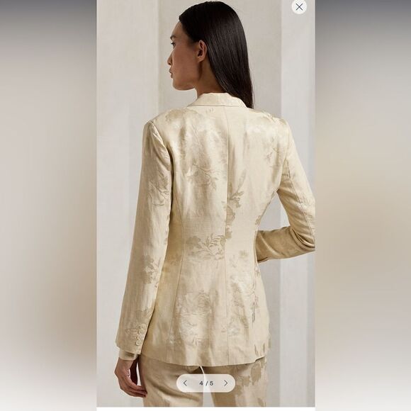 Ralph Lauren Resort ‘24 Collection Parker Floral Jacquard Single-Breasted Jacket - Picture 14 of 17